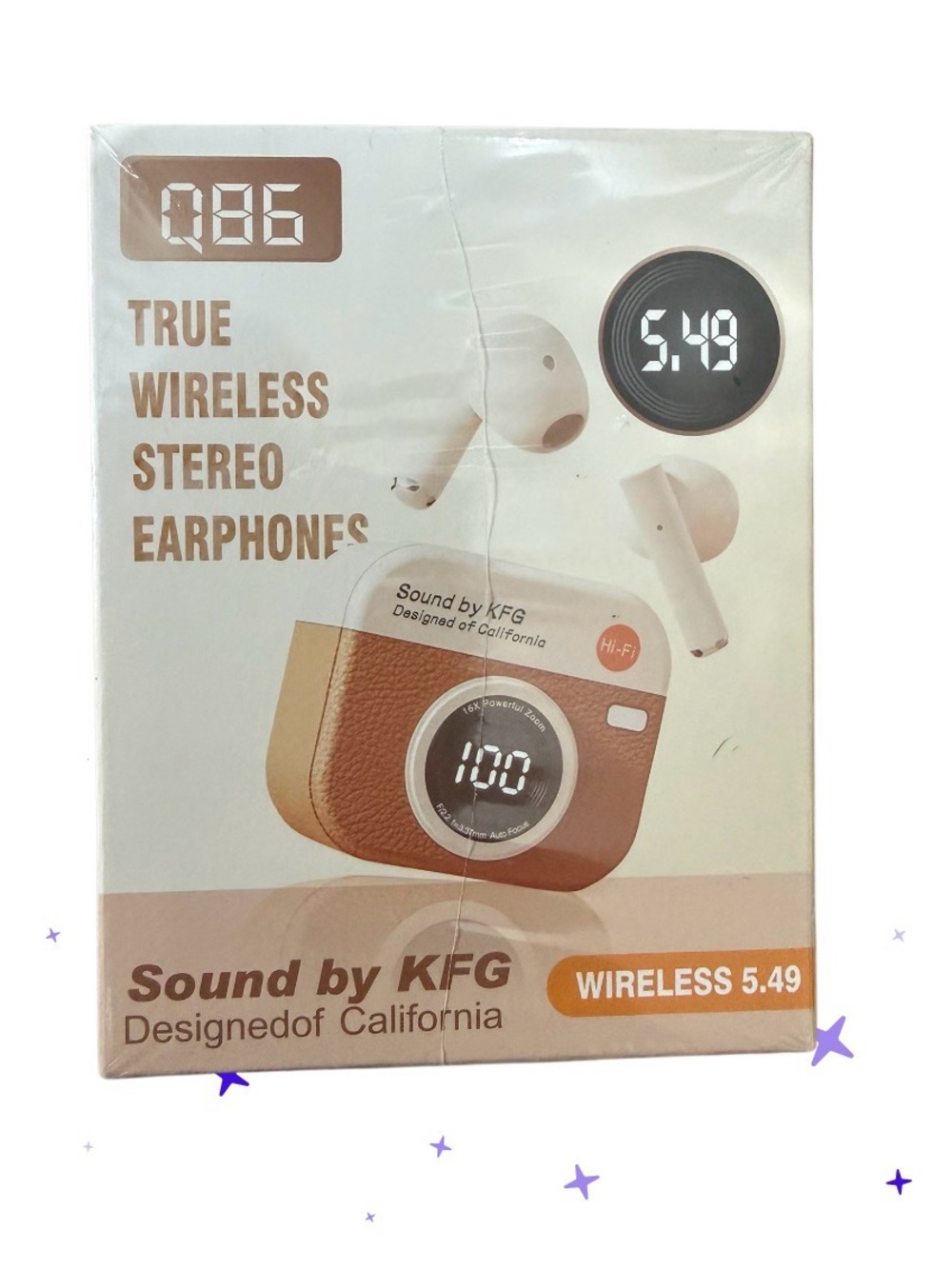 Q86 True Wireless Stereo Earphones Color is listed in photo. NIP/NWOT